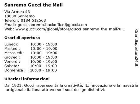 gucci serravalle orari|ᐅ Orari di apertura „Gucci .